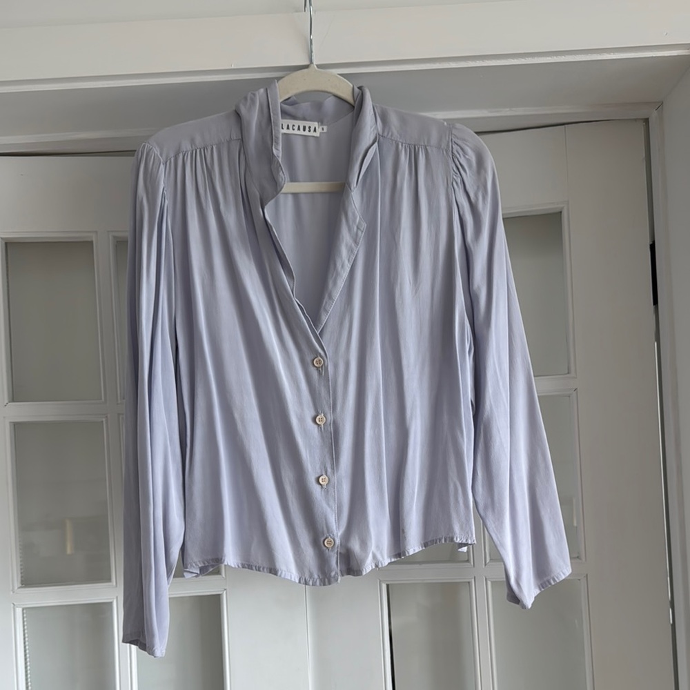 Acler Light Purple Button-Down Shirt